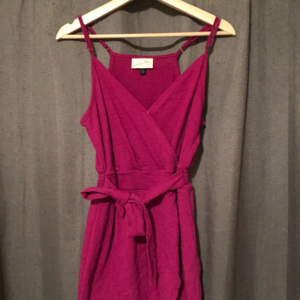 Magenta Wrap Sundress with Bow
